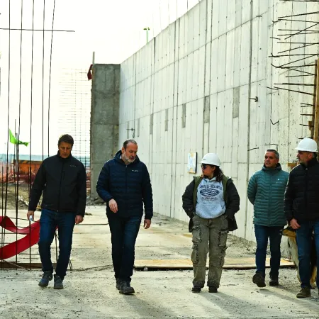 Susbielles supervisó las obras en las cisternas que optimizarán el servicio de agua en Bahía Blanca