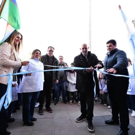 Alexis Guerrera inauguró una obra escolar en General Pinto y dejó un mensaje comunitario