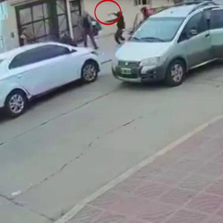Un hombre y el nieto fueron asaltados por "pirañas" en cercanías de "la Carlos Gardel"