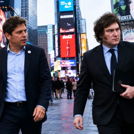 Con los ojos puestos en 2027: Kicillof y Milei coinciden en Nueva York con agendas separadas