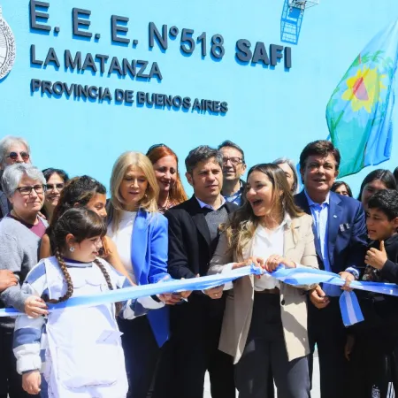 La Matanza: Kicillof, Espinoza y Magario inauguraron dos nuevas escuelas en Virrey del Pino